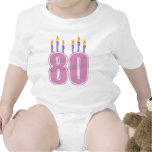 80 Birthday Candles (Pink / Purple)