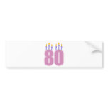 80 Birthday Candles (Pink / Purple)