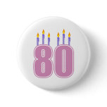 80 Birthday Candles (Pink / Purple)