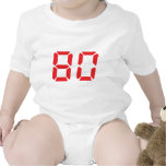 80 eighty red alarm clock digital number tees