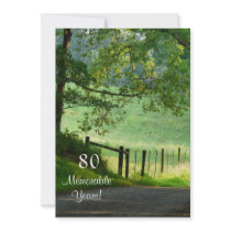 80 Memorable Years/Birthday Celebration-Male Custom Invitations