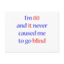 80 Never gone blind