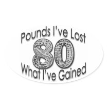 80 Pounds Lost Sticker