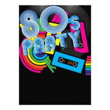 80 Retro Party Invite