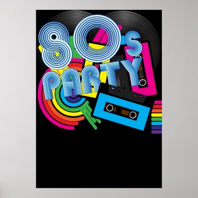 80 Retro Party Poster by JAM_Design