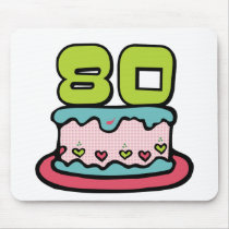 80 Year Old Birthday Cake Mouse Pad