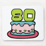 80 Year Old Birthday Cake mousepads