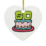 80 Year Old Birthday Cake Christmas Tree Ornaments