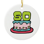 80 Year Old Birthday Cake Christmas Tree Ornaments