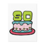 80 Year Old Birthday Cake Postcards