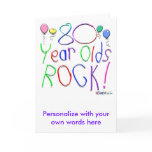 80 Year Olds Rock ! Greeting Card