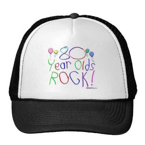 80 Year Olds Rock! Hat