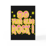 80 Year Olds Rock! (Pink) Greeting Card
