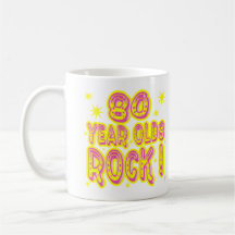 80 Year Olds Rock! (Pink) Mug