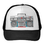 80s boombox illustration trucker hats