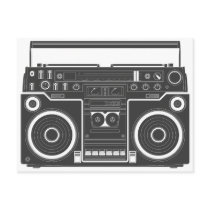 80s Boombox Post Card