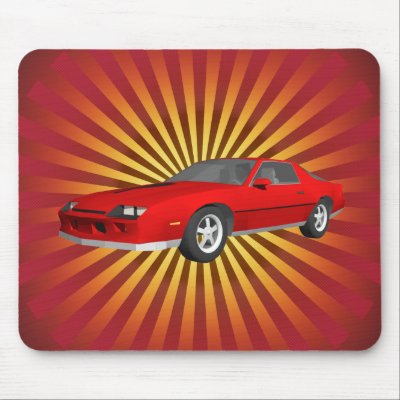80's Camaro Sports Car: Custom Mousepad by spiritswitchboard