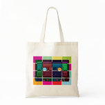 80's Cassette Color Blocks Canvas Bags