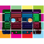 80's Cassette Color Blocks Acrylic Cut Outs