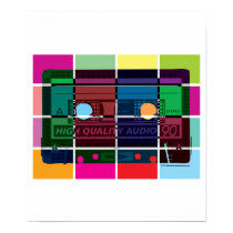 80's Cassette Colour Blocks posters