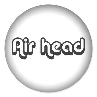 80's catch phase Airhead on a sticker by 80scatchphrasestore