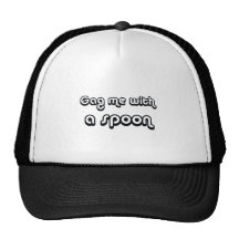 80's catch phase gag me with a spoon on gifts mesh hats
