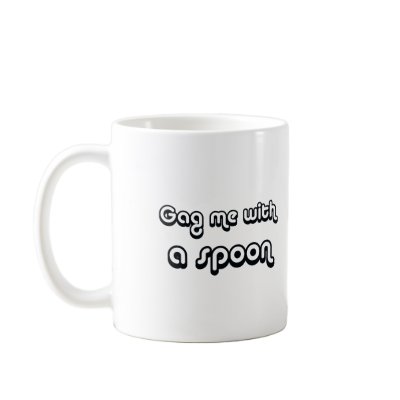 80's catch phase gag me with a spoon on gifts mugs by 80scatchphrasestore