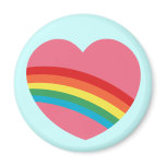 80s Chunky Rainbow Heart Magnet