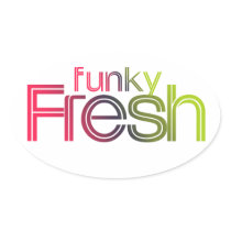 80s Funky Fresh Oval Stickers