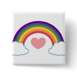 80's Heart & Rainbow - button