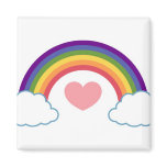 80's Heart & Rainbow - magnet