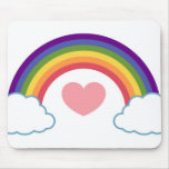 80's Heart & Rainbow - mousepad