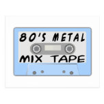80s Metal Mix Tape Cassette Postcards