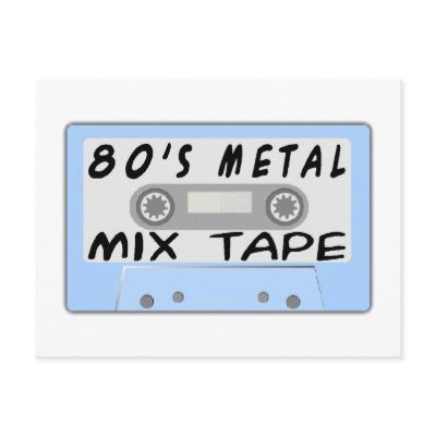 80s Metal Mix Tape Post Cards by goldnsun