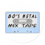 80s Metal Mix Tape Round Sticker