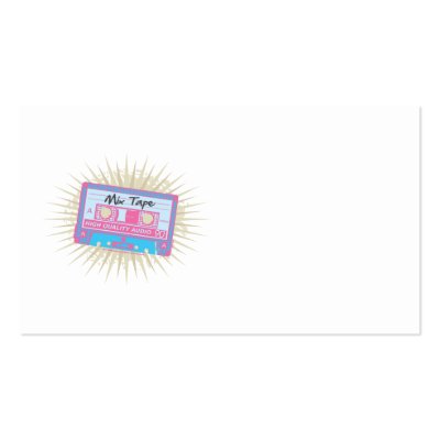 80's Mix Tape Business Card Template by fightcancertees
