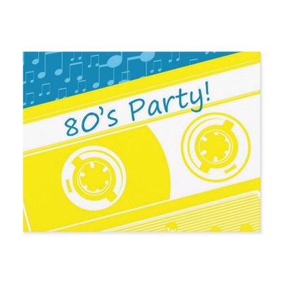 80's Mix Tape Party Invitation by scarlettdesign