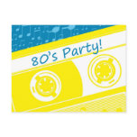 80's Mix Tape Party Invitation postcards