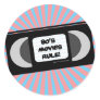 80's Movies Rule Round Sticker