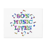 80s Music Lives postcards