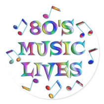 80s Music Lives Sticker