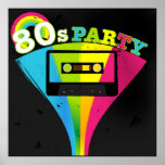 80s Party Background Poster