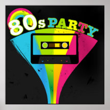 80s Party Background Poster