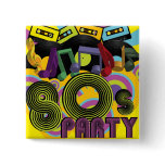 80s Party buttons