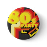 80s Party buttons