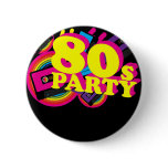 80s Party buttons
