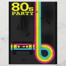 80s party flyers