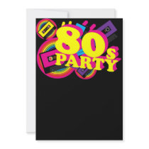 80s Party Custom Invites
