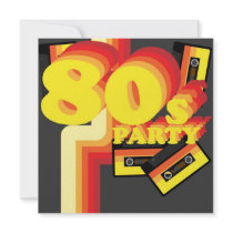80s Party Personalized Invitation