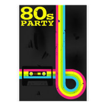 80s party invitation